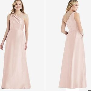 Dessy Group Satin Twill Blush Dress (bridesmaid)